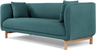 An Image of Becca 3 Seater Sofa, Mineral Blue