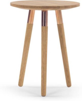 An Image of Range Side Table, Solid Oak and Copper