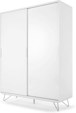 An Image of Elona Sliding Wardrobe, White gloss