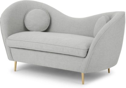 An Image of Kooper 2 Seater Sofa, Luna Grey Weave