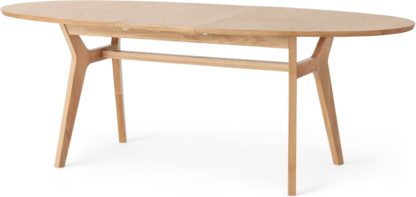 An Image of Jenson 6-8 Oval Extending Dining Table, Oak