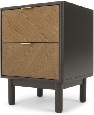 An Image of Belgrave Bedside Table, Dark Stained Oak