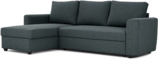 An Image of Aidian Corner Storage Sofa Bed, Night Blue