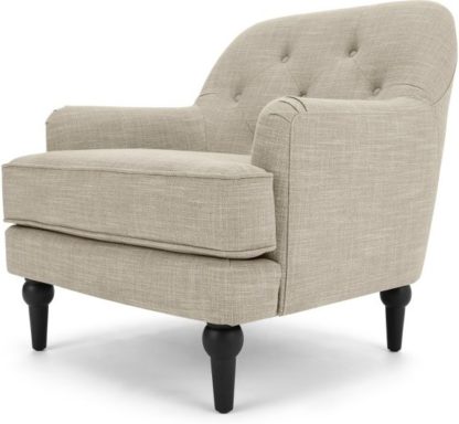 An Image of Flynn Armchair, Taupe Linen Mix