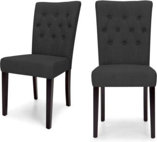 An Image of Set of 2 Flynn Dining Chairs, Midnight Black