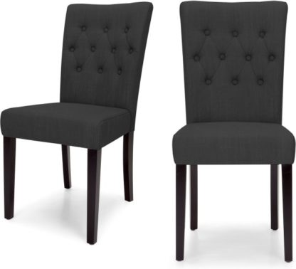 2a7610dc29cb06e123bafecb39068252b248c0c9aa64fd162d2c0d38f7bbcb20.jpg An Image of Set of 2 Flynn Dining Chairs, Midnight Black