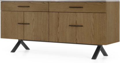 An Image of Sora Sideboard, Smoked Oak & Concrete