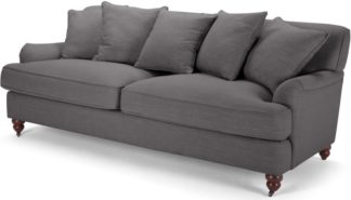 An Image of Orson 3 Seater Sofa, Scatterback, Graphite Grey