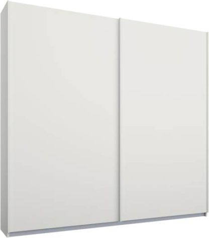 An Image of Malix 2 door 181cm Sliding Wardrobe, White frame,Matt White doors, Standard Interior