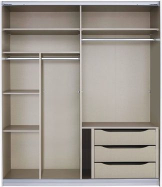 An Image of Malix 181cm Sliding Wardrobe Premium Interior Package