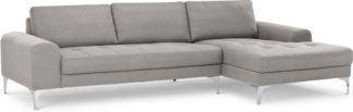 An Image of Vittorio Right Hand Facing Chaise End Corner Sofa, Pearl Grey