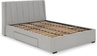 An Image of Bremen King Size Bed with Drawer Storage, Cool Grey