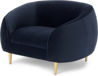 An Image of Trudy Armchair, Royal Blue Velvet