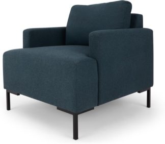 An Image of MADE Essentials Oskar Armchair, Aegean Blue