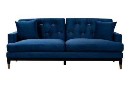An Image of Bonn Three Seat Sofa - Blue