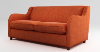 An Image of Custom MADE Helena Sofabed with Memory Foam Mattress, Textured Weave Tangerine