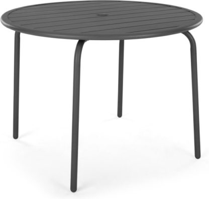 An Image of MADE Essentials Tice Garden 4 Seater Dining Table, Grey