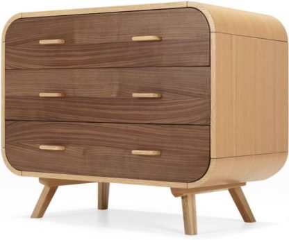 An Image of Fonteyn Chest of Drawers, Oak and Walnut