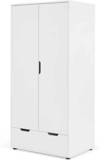 An Image of Rubix Double Wardrobe, White