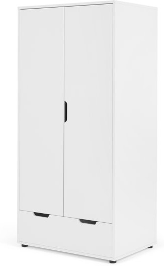 An Image of Rubix Double Wardrobe, White