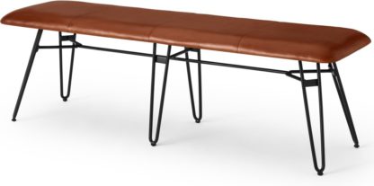 An Image of Kendal Dining Bench, Tan & Black