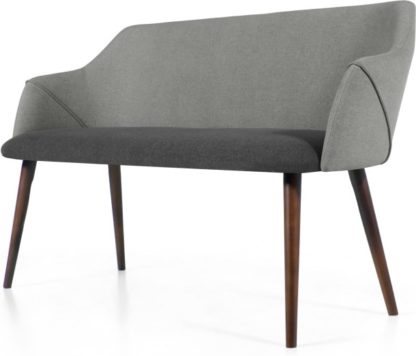 An Image of Lule Compact Dining Bench, Marl and Hail Grey