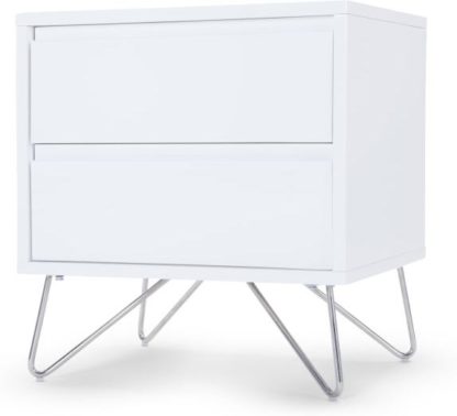 An Image of Elona Bedside Table, White Gloss