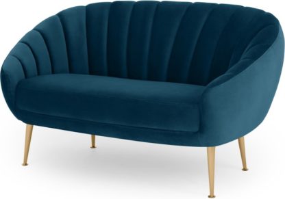 An Image of Primrose 2 Seater Sofa, Velvet Petrol Teal