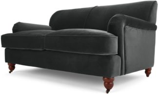 An Image of Orson 2 Seater Sofa, Midnight Grey Velvet