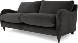 An Image of Sofia 2 Seater Sofa, Plush Asphalt Velvet