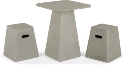 353a31adef791259f332c0a4cd70aaad828867e4ba9cfc7f1ac433f69e72d5a7.jpg An Image of Kalaw Garden Bistro Table and Set of 2 Stools, Concrete
