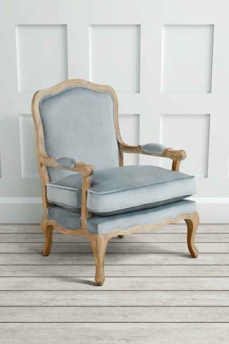 An Image of Le Brun - French Oak Silver Occasional Armchair