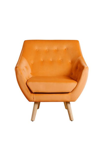 An Image of Poet Armchair, Luxor Orange Single Tone