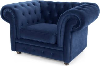 An Image of Branagh Armchair, Electric Blue Velvet
