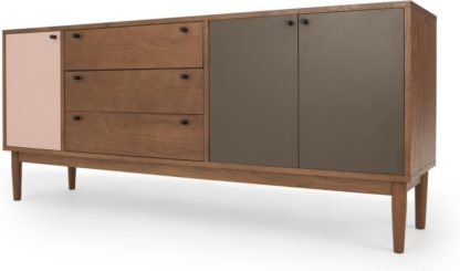 An Image of Campton Sideboard, Dark Stain Oak and Pink