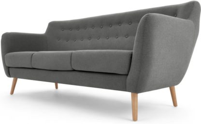 An Image of Rana 3 Seater Sofa, Marl Grey