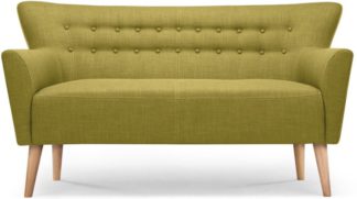 An Image of Quentin 2 Seater Sofa, Lemongrass Green