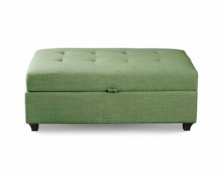 An Image of Leon Upholstered Ottoman - Jade