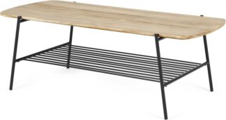 An Image of Bortolin Coffee Table, Light Mango Wood and Black