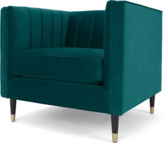 An Image of Evadine Armchair, Seafoam Blue Velvet