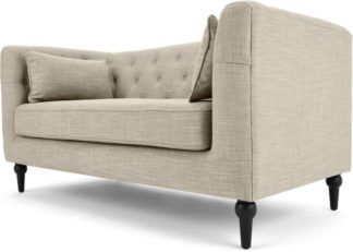 An Image of Flynn 2 Seater Sofa, Taupe Linen Mix