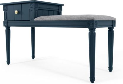 An Image of Bourbon Vintage Storage Bench, Dark Blue