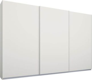 An Image of Malix 3 door 270cm Sliding Wardrobe, White frame,Matt White doors , Classic Interior