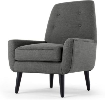 An Image of Imogen Accent Armchair, Grey Tonal Weave