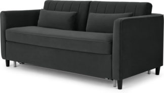 An Image of Barrow Sofa Bed, Midnight Velvet Grey