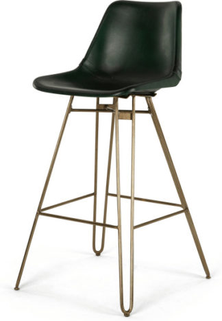 An Image of Kendal Barstool, Green and Brass