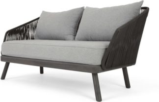 An Image of Alif Garden 2 Seater Sofa, Grey Eucalyptus