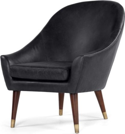 4347cafb45669f8fb718f3ade7a495037bfcbd84b83d7ef1f23a7e8a11e4d21a.jpg An Image of Seattle Armchair, Black Premium Leather