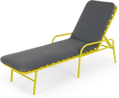 43d06ce2ef1a13b345a93738021b5eee9f5565c1723675768e8c4c1609013710.jpg An Image of MADE Essentials Tice Garden Sun Lounger, Chartreuse