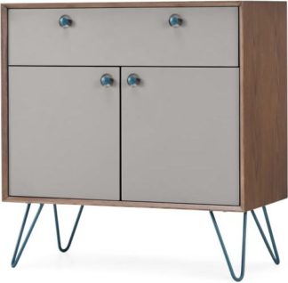 An Image of Dotty Compact Sideboard, Dark Stain and Grey